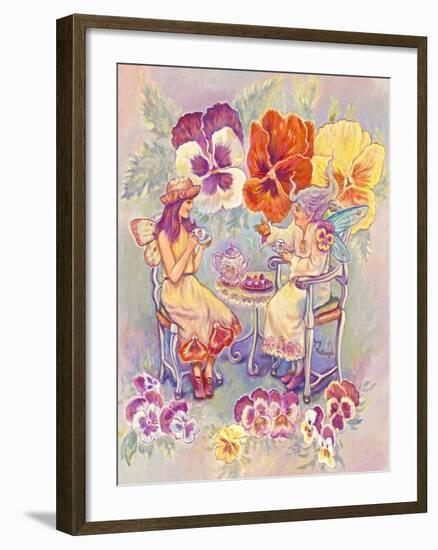 Pansy Fairies-Judy Mastrangelo-Framed Giclee Print