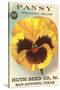 Pansy Seed Packet-null-Stretched Canvas