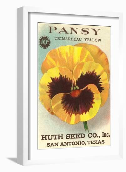 Pansy Seed Packet-null-Framed Art Print