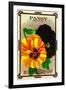 Pansy Seed Packet-Lantern Press-Framed Art Print