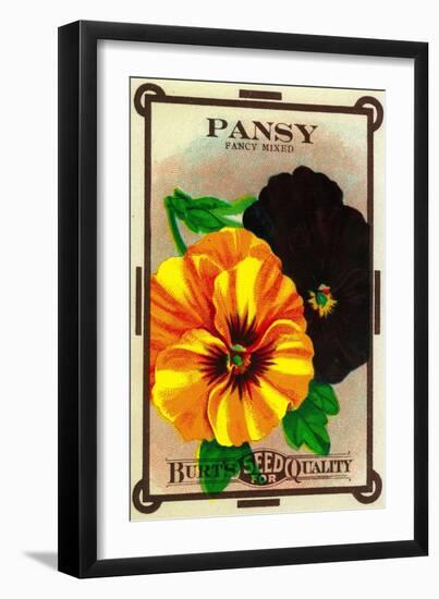 Pansy Seed Packet-Lantern Press-Framed Art Print