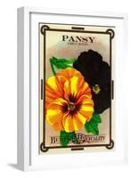 Pansy Seed Packet-Lantern Press-Framed Art Print