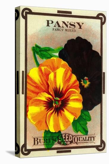 Pansy Seed Packet-Lantern Press-Stretched Canvas