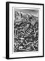 Pantagruel Defeating Three Hundred Giants from 'Gargantua and Pantagruel', by François Rabelais-null-Framed Giclee Print