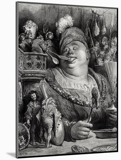 Pantagruel's Meal, from "Pantagruel" by Francois Rabelais-Gustave Doré-Mounted Giclee Print