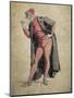 Pantalone, Commedia Dell'Arte Character by Maurice Sand (1823-1889)-null-Mounted Giclee Print