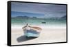 Pantano Do Sul Beach and Fisherman's Boat on Florianopolis Island in Southern Brazil-Alex Saberi-Framed Stretched Canvas