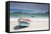 Pantano Do Sul Beach and Fisherman's Boat on Florianopolis Island in Southern Brazil-Alex Saberi-Framed Stretched Canvas