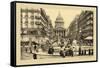 Pantheon and Soufflot Street-Helio E. Ledeley-Framed Stretched Canvas