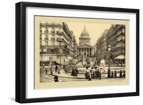 Pantheon and Soufflot Street-Helio E. Ledeley-Framed Art Print