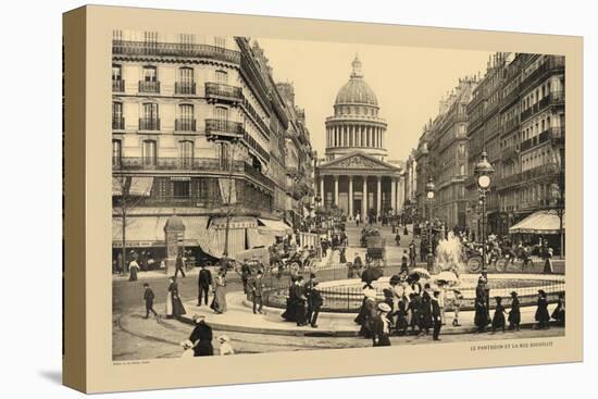 Pantheon and Soufflot Street-Helio E. Ledeley-Stretched Canvas
