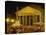 Pantheon Illuminated at Night in Rome, Lazio, Italy, Europe-Rainford Roy-Stretched Canvas