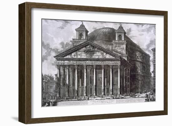 Pantheon of Agrippa, Rome-Giovanni Battista Piranesi-Framed Giclee Print