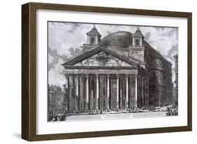 Pantheon of Agrippa, Rome-Giovanni Battista Piranesi-Framed Giclee Print