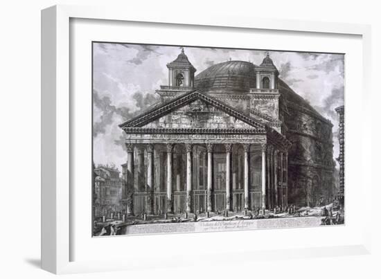 Pantheon of Agrippa, Rome-Giovanni Battista Piranesi-Framed Giclee Print