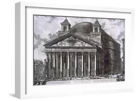 Pantheon of Agrippa, Rome-Giovanni Battista Piranesi-Framed Giclee Print