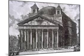 Pantheon of Agrippa, Rome-Giovanni Battista Piranesi-Mounted Giclee Print