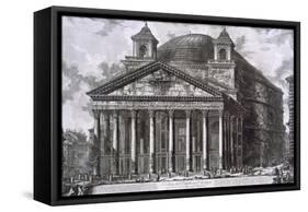 Pantheon of Agrippa, Rome-Giovanni Battista Piranesi-Framed Stretched Canvas