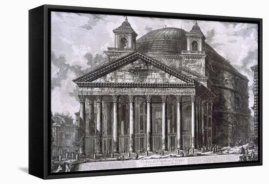 Pantheon of Agrippa, Rome-Giovanni Battista Piranesi-Framed Stretched Canvas