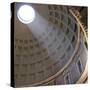 Pantheon, Rome. Shaft of Sunlight Through Oculus in Dome-Mike Burton-Stretched Canvas