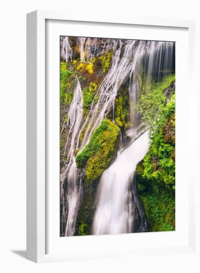 Panther Creek Falls Detail, Columbia River Gorge, Washington-Vincent James-Framed Photographic Print