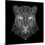 Panther Head Black Mesh-Lisa Kroll-Mounted Art Print