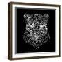 Panther Head Black Mesh-Lisa Kroll-Framed Art Print