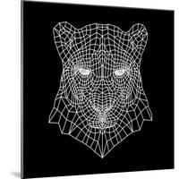 Panther Head Black Mesh-Lisa Kroll-Mounted Art Print