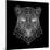 Panther Head Black Mesh-Lisa Kroll-Mounted Art Print