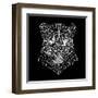 Panther Head Black Mesh-Lisa Kroll-Framed Art Print