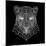 Panther Head Black Mesh-Lisa Kroll-Mounted Art Print