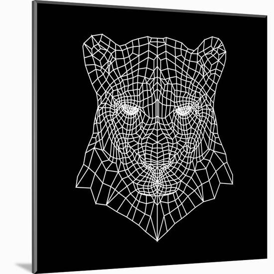 Panther Head Black Mesh-Lisa Kroll-Mounted Art Print