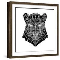 Panther Head Mesh-Lisa Kroll-Framed Art Print