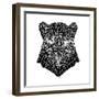 Panther Head Mesh-Lisa Kroll-Framed Art Print