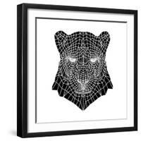 Panther Head Mesh-Lisa Kroll-Framed Art Print