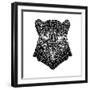 Panther Head Mesh-Lisa Kroll-Framed Art Print