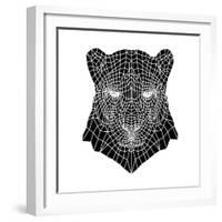 Panther Head Mesh-Lisa Kroll-Framed Art Print