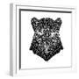 Panther Head Mesh-Lisa Kroll-Framed Art Print