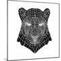 Panther Head Mesh-Lisa Kroll-Mounted Art Print