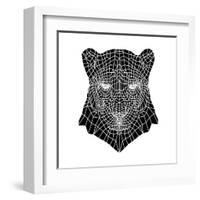 Panther Head Mesh-Lisa Kroll-Framed Art Print