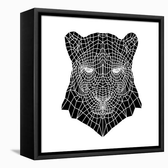 Panther Head Mesh-Lisa Kroll-Framed Stretched Canvas