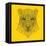 Panther Head Yellow Mesh-Lisa Kroll-Framed Stretched Canvas