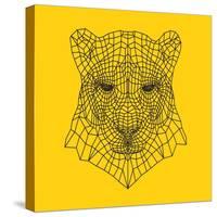 Panther Head Yellow Mesh-Lisa Kroll-Stretched Canvas