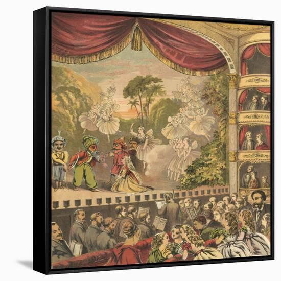 Pantomime-English School-Framed Stretched Canvas