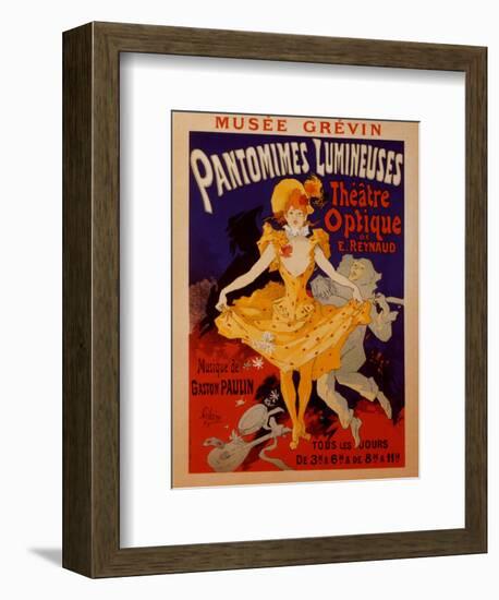 Pantomimes Lumineuses-Jules Chéret-Framed Art Print