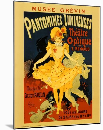 Pantomines Lumineuses-Jules Chéret-Mounted Poster
