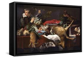 Pantry Scene with Servant-Frans Snyders-Framed Stretched Canvas