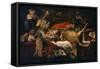 Pantry with Servant (Kitchen Scene)-Frans Snyders-Framed Stretched Canvas