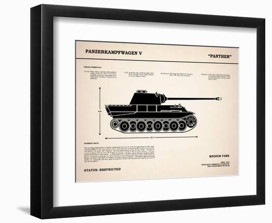 Panzer V Panther Tank-Mark Rogan-Framed Art Print