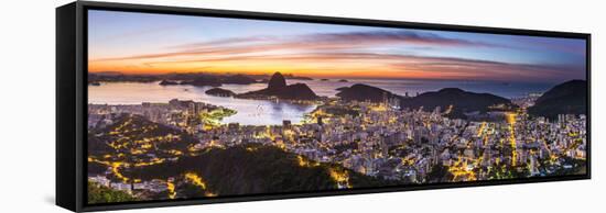 Pao Acucar or Sugar loaf mountain and the bay of Botafogo, Rio de Janeiro, Brazil, South America-Gavin Hellier-Framed Stretched Canvas